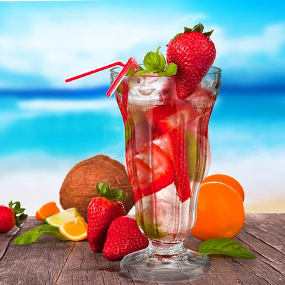 6 Pack Acrylic Milkshake Glasses, 15 OZ Plastic Old Fashioned Soda Glass - Image 5