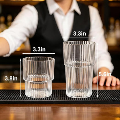 48 Pack Plastic Wine Glasses, 16 Oz Highball Glasses & 12 Oz Cocktail Glasses - Image 7