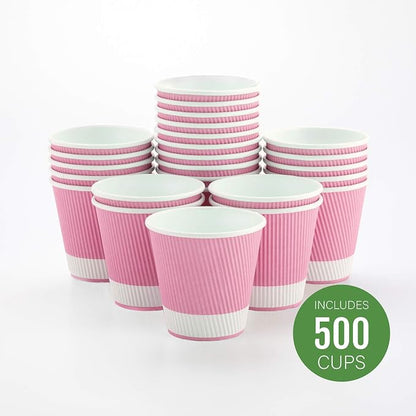 Restaurantware 8 Ounce Double Wall Disposable Coffee Cups, 500 Insulated Light - Image 2