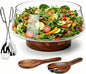 Large Glass Salad Bowl Set by Accguan