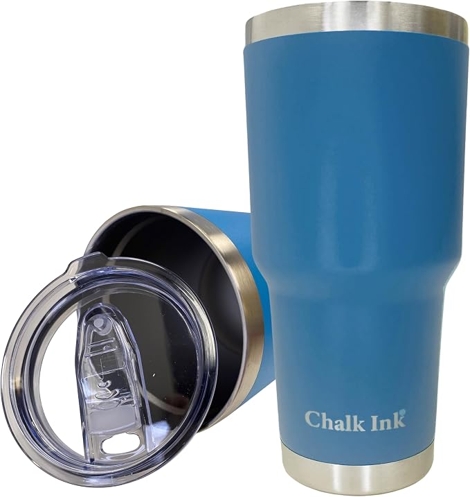 Chalk Ink 30 oz Stainless Steel Tumbler – Insulated Coffee Mug and Water Cup – - Image 2