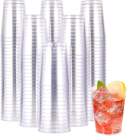 JOLLY CHEF 10 oz Clear Disposable Plastic Cups 200 Pack, Heavy duty Party by JOLLYCHEF