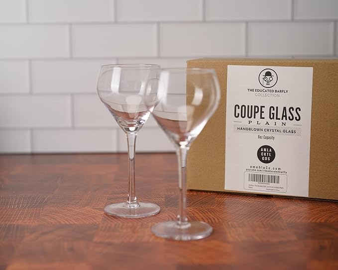 Amehla x The Educated Barfly Collection Coupe Glass Handblown Teardrop Nick and - Image 4