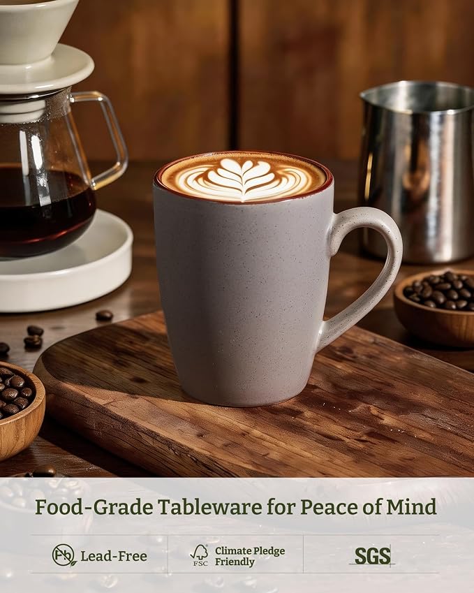 famiware Venus Coffee Mugs Set of 4, 13 oz Ceramic Stoneware Mug Cup Set | - Image 2