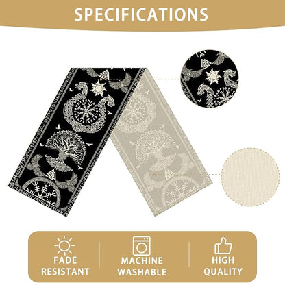 Viking Burlap Table Runner Seasonal Spring Fall Kitchen Dining Linen Table - Image 6