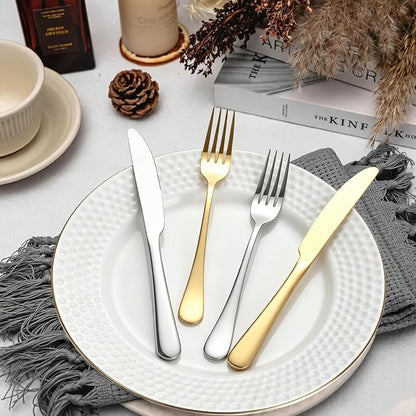 100pcs dinner forks and knives stainless steel Bulk silverware set | - Image 4