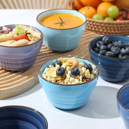 Selamica Ceramic 8oz Bouillon Cups 4 Inch Small Dessert Bowls - Image 3