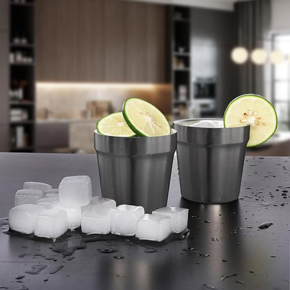 Youda Stainless Steel Double Walled Insulated Cups Stackable, 6oz Coffee - Image 5