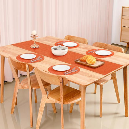 Table Runner 55 Inches Long, Vinyl Woven Heatproof Table Runners | Washable - Image 5