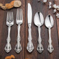 TWEE Silverware Set for 4, 20-piece Luxury Gold-plated Palace Style Stainless Steel Flatware Cutlery Serving Utensils Eating Tableware for Home Kitchen Hotel Restaurant Mirror Polished