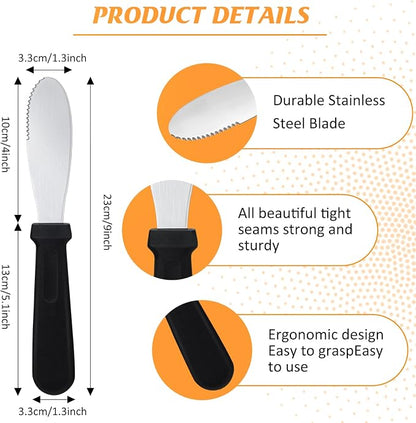 12 Pcs Butter Spreader Knives Wide Blade Stainless Steel Cheese Spreader Knife - Image 2