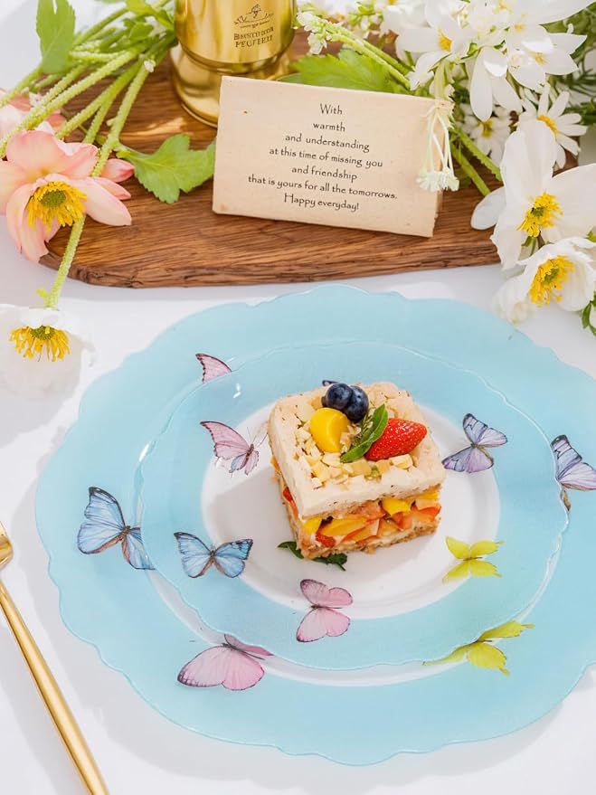 20PCS Blue Butterfly Plates - Image 6