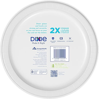 Dixie Large Paper Plates, 10 Inch, 2X Stronger*, Microwave-Safe, Soak-Proof - Image 8
