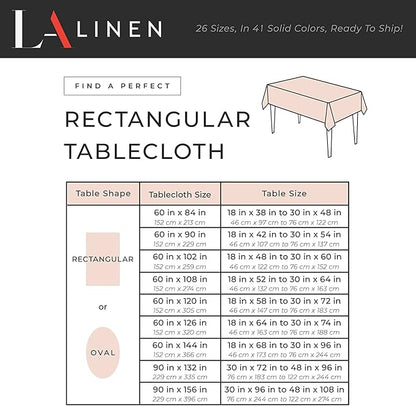 LA Linen Polyester Poplin Washable Rectangular Tablecloth, Stain and Wrinkle Resistant Table Cover 90x132, Fabric Table Cloth for Dinning, Kitchen, Party, Holiday 90 by 132-Inch, Gold