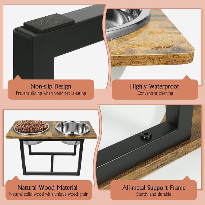 Elevated Dog Bowls for Large Dogs, Raised Dog Bowl Stand - Image 5