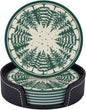 Green Christmas Tree Coasters for Drinks, Drink Coaster by KiuLoam