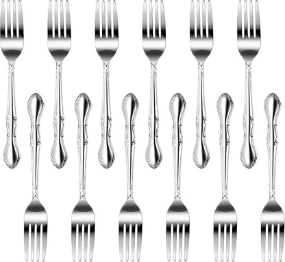 New Star Foodservice Rose Pattern 18/0 Stainless Steel Dinner Fork, Commercial by NewStarFoodservice