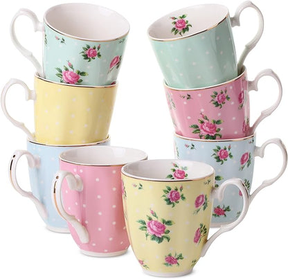 BTaT- Royal Coffee Mugs, 12 oz, Porcelain Bone China, Tea Mug, Large Coffee Mugs by BrewToATea
