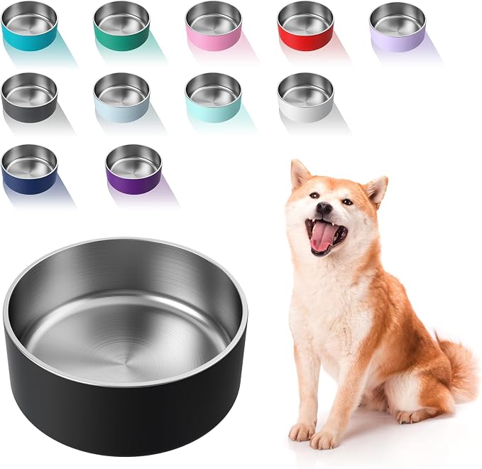 WENBOKMIN Dog Bowl, Stainless Steel Food and Water Bowl, Dishwasher Safe by Wenbokmin