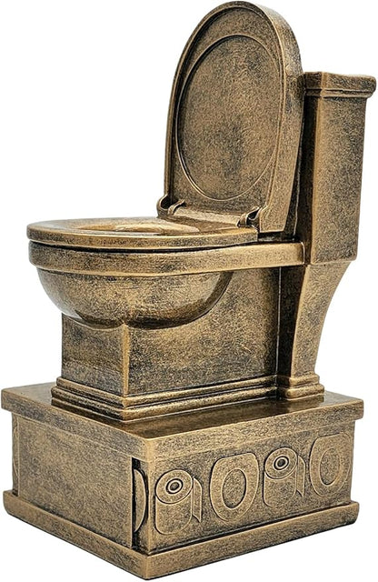 Decade Awards Action Pedestal Gold Toilet Bowl Trophy with Optional Inserts - Custom Engraved Plate On Request (7 Inch Tall)