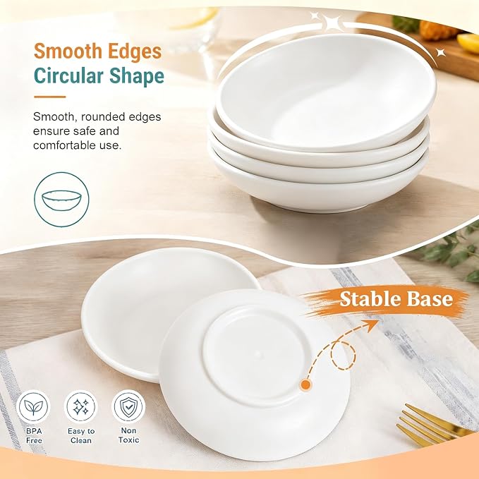 PYRMONT Wheat Straw Dip Bowls 2 OZ Dipping Sauce Bowls Set of 8 Unbreakable - Image 5