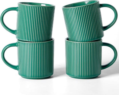 famiware Coffee Mug Set for 4, Star 12 oz Catering Mugs Cup Set by Famiware