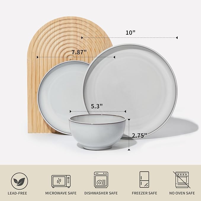 24 Piece Stoneware Dinnerware Set - Image 2