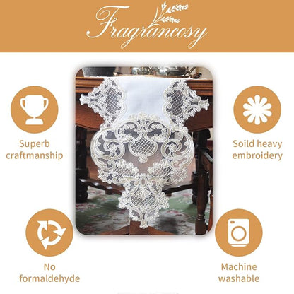 Elegant Vintage Lace Table Runner 36 inches Long - Image 6