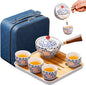 Chinese Tea Set Gongfu Tea Set, Portable Teapot Set by REOWONU