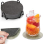 Faux Leather Drink Coasters by Chitomars