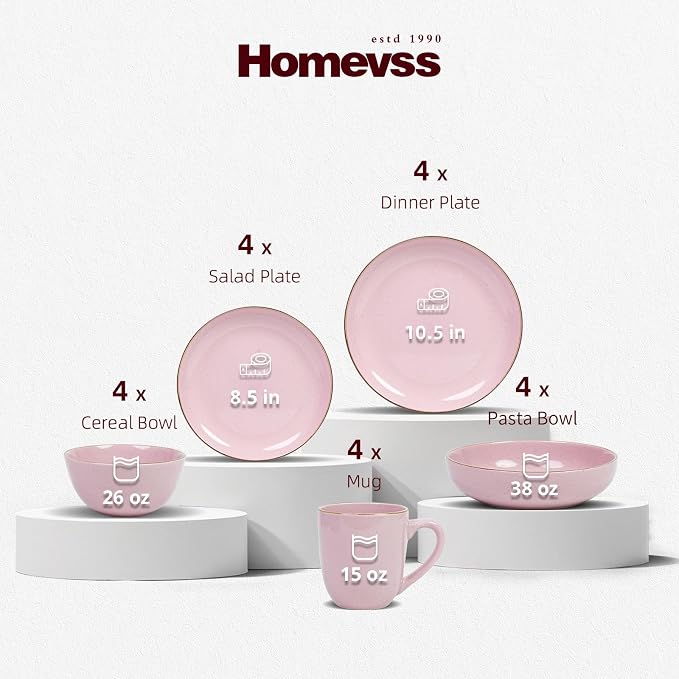 HomeVss 20-Piece Dinnerware Set - Image 2