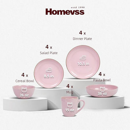 HomeVss 20-Piece Dinnerware Set - Image 2