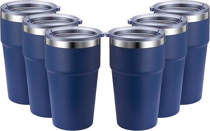 MEWAY 16oz Tumbler Double Wall Vacuum Insulated Travel Mug Bulk, Stainless by MEWAY