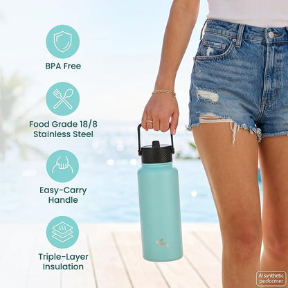 Konokyo 40 oz Insulated Stainless Steel Water Bottle - Image 5