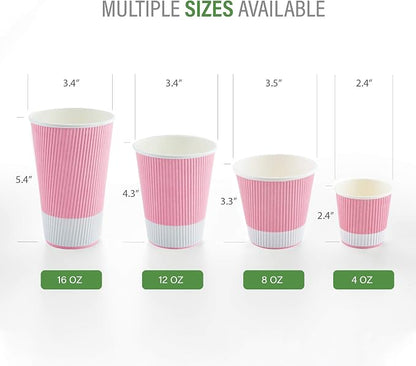 Restaurantware 8 Ounce Double Wall Disposable Coffee Cups, 500 Insulated Light - Image 3