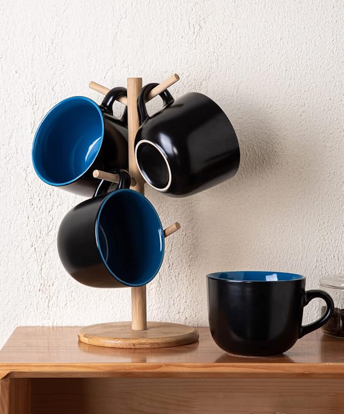 AmorArc 24 oz Soup Mugs with Handles, Jumbo Ceramic Bowls Mugs Set with handles - Image 6