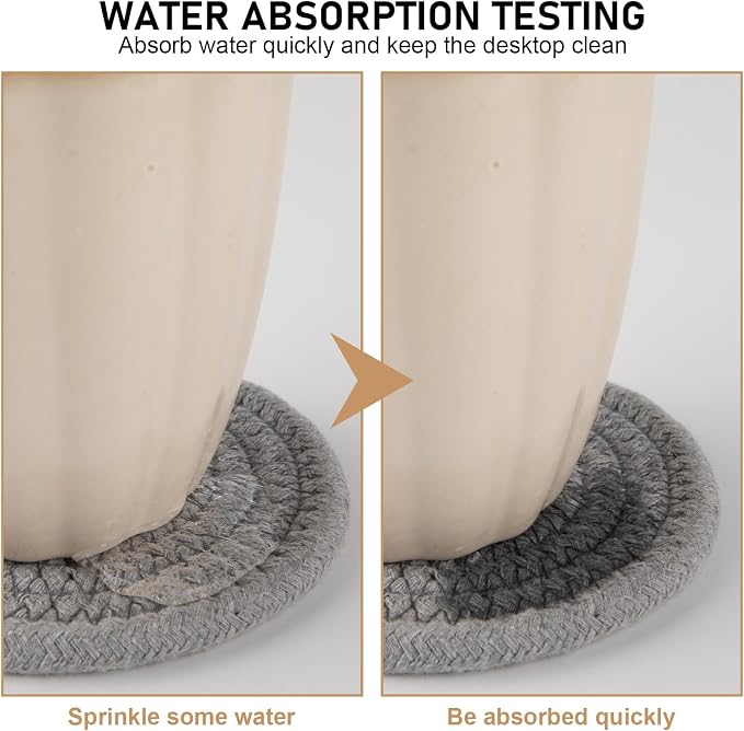 OIAHOMY 8 Pcs Coasters with Holder - Image 4