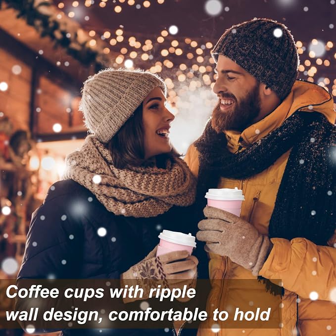Patelai 100 Pcs 12 oz Disposable Coffee Cups - Image 4