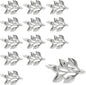 Silver Napkin Rings, Elegant Modern Style | Metal Leaf Holders, by Rierdge