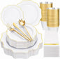 175Pcs Gold Plates Disposable by WDF