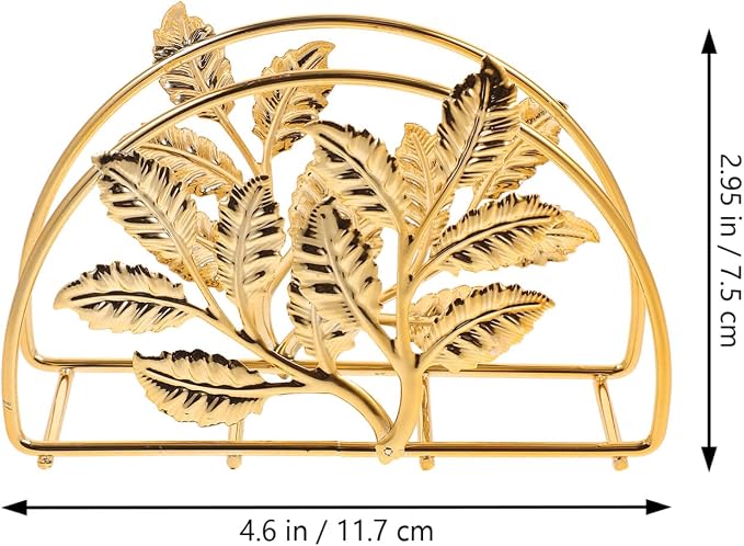 Golden Metal Napkin Holder - Image 2