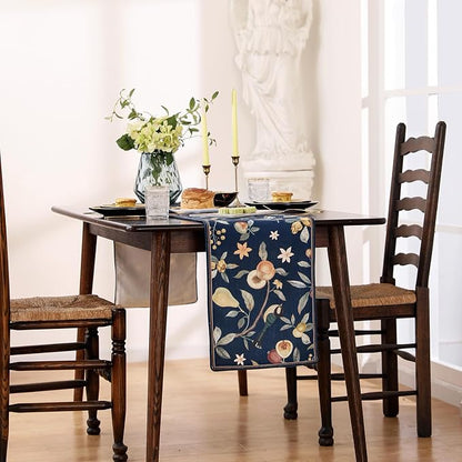 bilin gaier Designer Vintage Linen Table Runner, Floral Pattern, Dining Table - Image 3