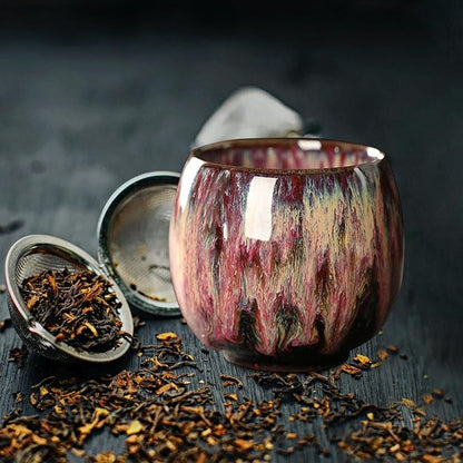 4X Ceramic Mug Teacup Kitchen Utensils Coffee Mug Infuser Handmade Ceramic - Image 6