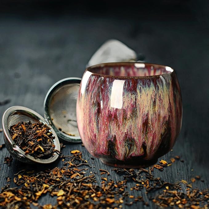 3X Ceramic Mug Teacup Kitchen Utensils Coffee Mug Infuser Handmade Ceramic - Image 6