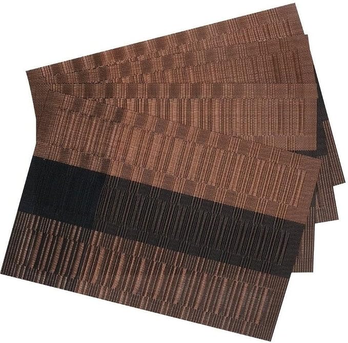 SHACOS Placemats Set of 4 Woven Vinyl Table Mats Place Mats - Image 3