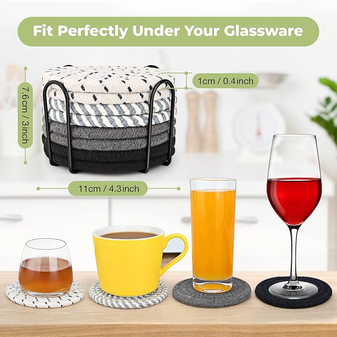Coasters for Drinks, Coasters Set of 4 - Image 2