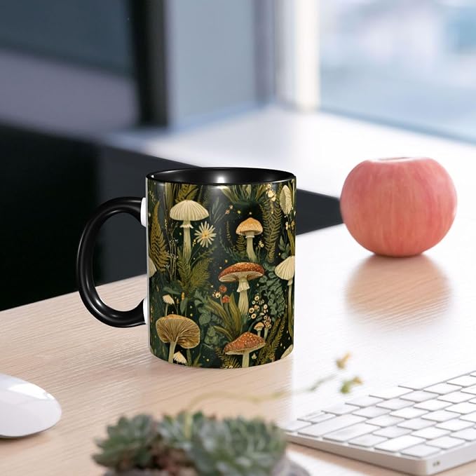 Yrebyou Mushroom Coffee Mug 11oz Ceramic Cup - Image 6