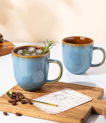 LERATIO Ceramic Coffee Mugs Set of 6, 12oz Handmade Coffee Mugs Set | Large - Image 4