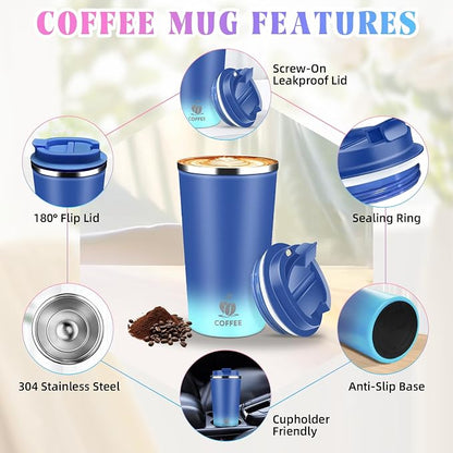 17oz Insulated Travel Coffee Mug - Image 3