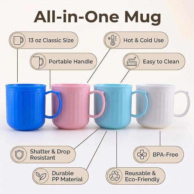 AOYITE 13 oz Plastic Coffee Mug - Image 2